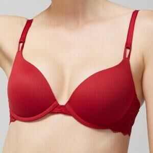Soma Red Embraceable Enchanting Lace Push-Up -Paint the Town in Red Size…